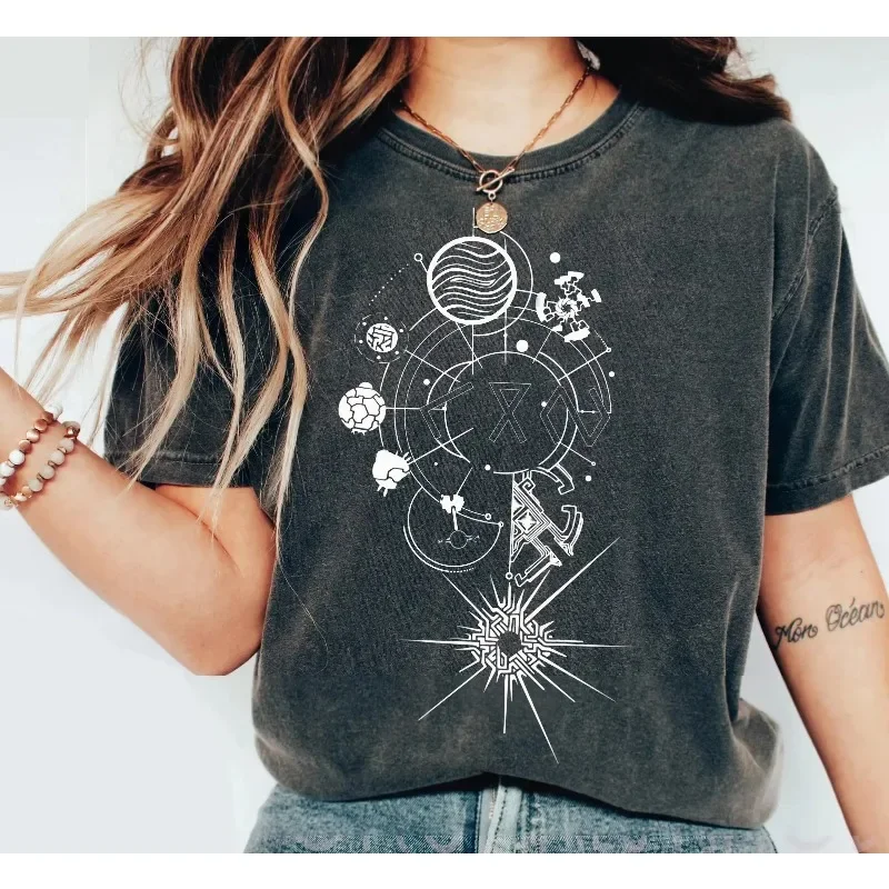 Women's Outer Wilds Game, Independent Space Exploration Video Game Printed Graphic T-shirt, Unisex, Suitable for All Seasons