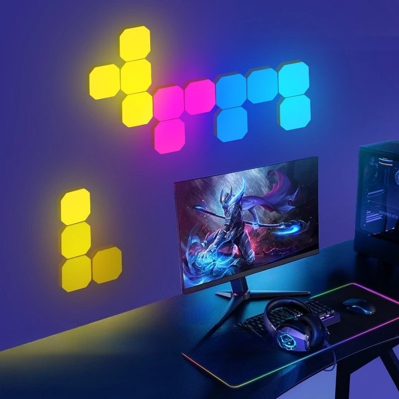 Square RGB Mood Light Bluetooth WIFI Control Intelligence Lights Bedroom Living Room Study Ambient Lamp Indoor Decorations Lamps