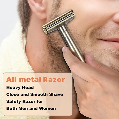 클래식 안전 면도기 양날 아연 합금 남성 면도기 선물 상자 조절 가능 1-8도 조절 면도 새로운 패션 스타일 09T