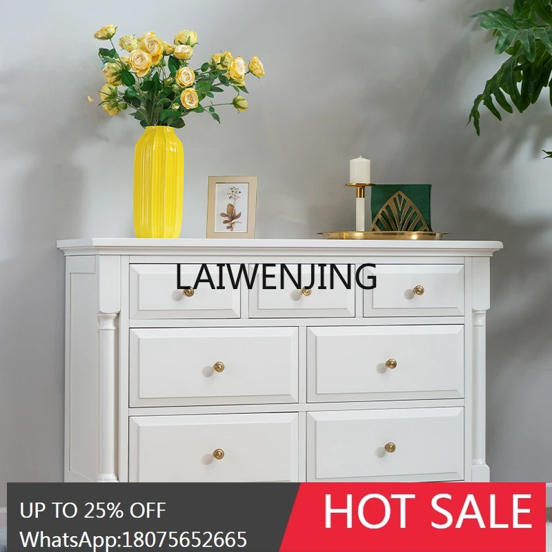 

LYN light luxury drawer cabinet all solid wood American porch storage side cabinet