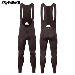 YKYWBIKE Men's Cycling Bib Tights Road Bike Long Bib Pants MTB Pro Spring Ride Tight Trousers Breathable Bicycle Bibs Long