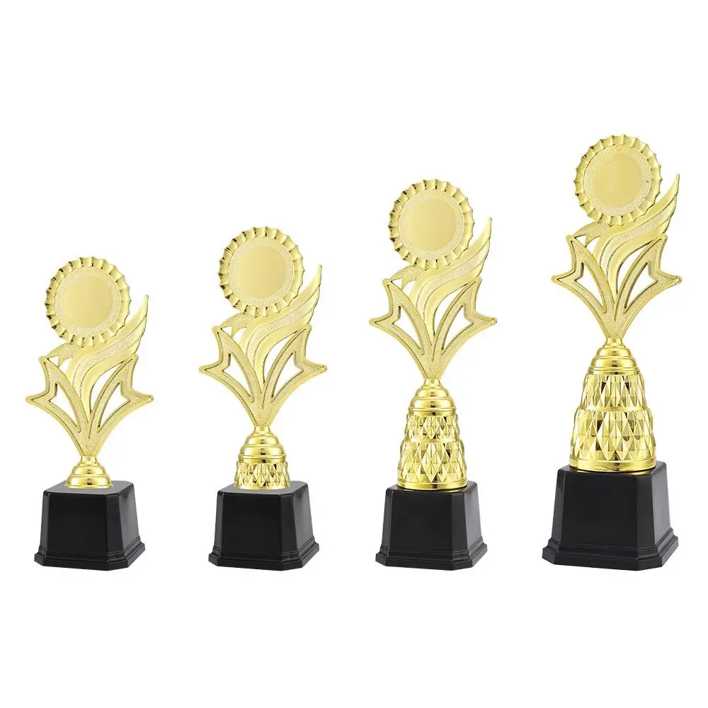 

23/26/29/31 CM Golden Award Trophy Plastic Material Golden Color Winner Award Trophy Ball Model Small Size Plastic Award Trophy