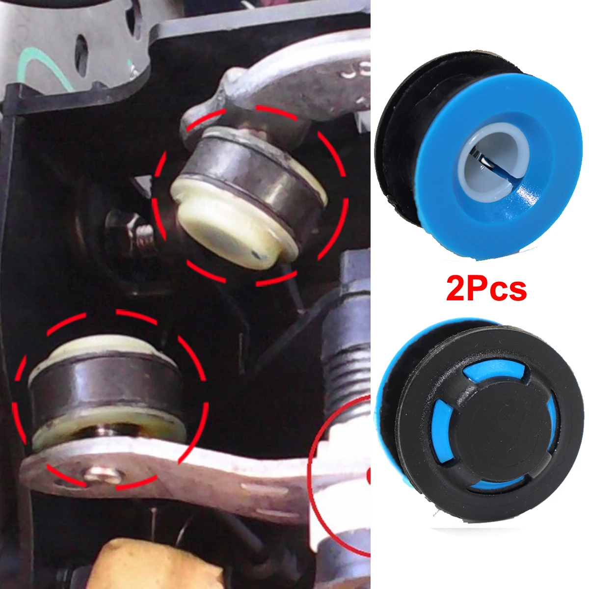 2Pcs For Citroen Dispatch C-Triomph C-Quatre MT Gear Shift Cable Linkage End Rod Bushing Gearbox Shifter lever Selector Grommet