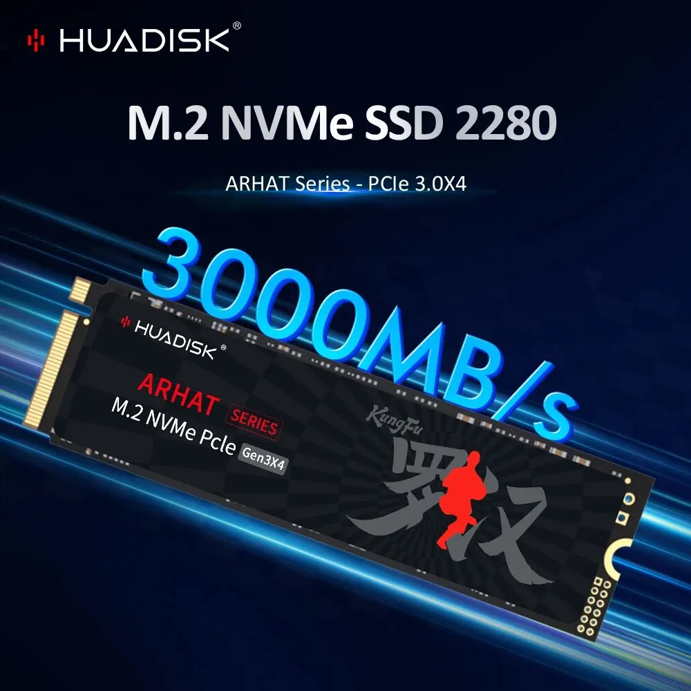 HUADISK M2 SSD NVMe 128GB 256GB 512GB 1TB 2TB SSD M.2 2280 PCIe 3.0 TLC Chip SSD Internal Solid State Disk for Laptop Desktop PC