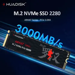 HUADISK M2 SSD NVMe 128GB 256GB 512GB 1TB 2TB SSD M.2 2280 PCIe 3.0 TLC Chip SSD Disco a stato solido interno per PC desktop portatile