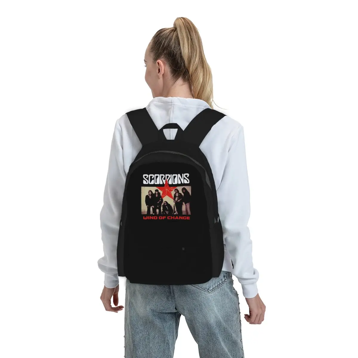 

Scorpions Band Rock Backpack Student BookBag Kids School Bag Laptop Shoulder Bags for Men Women
