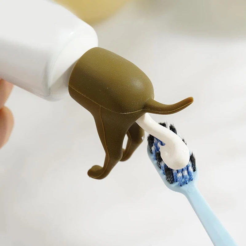 

Funny Pooping Dog Butt Toothpaste Topper Creative Toothpaste Dispenser Cover Creative bathroom household items