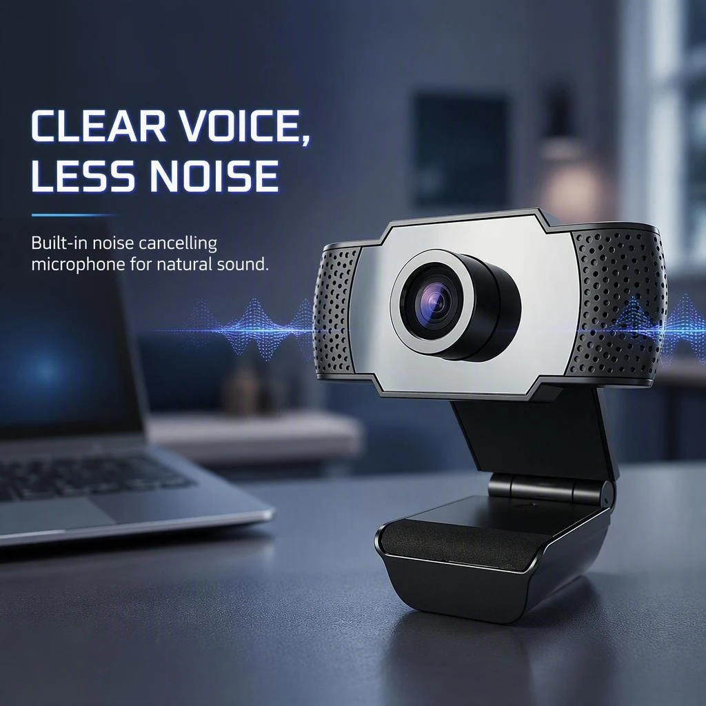 New 1080P Webcam, Full HD Web Camera with Microphone, USB Plug and Play Web Cam for PC Computer Mac Laptop Desktop