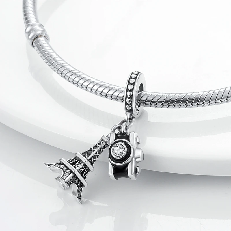 World Landmark Travel Charm Beads Building Dangle Charms Fits 3mm Bracelet Necklace For Women Pendant Luxury DIY Jewelry Making