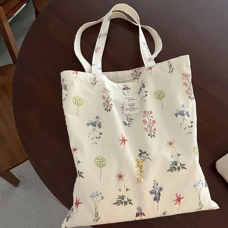 

Сумки BYMONDY в пасторальном стиле с верхней ручкой для женщин, хлопковые тканевые сумки-тоут, повседневные сумки, пляжные дорожные сумки через плечо