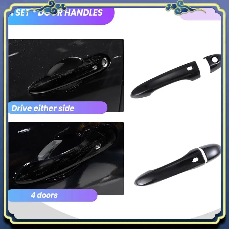 

AU16-Glossy Pure Black Door Handle Cover Trim For Maserati Levante SUV Trofeo 4 Smart Door Handle