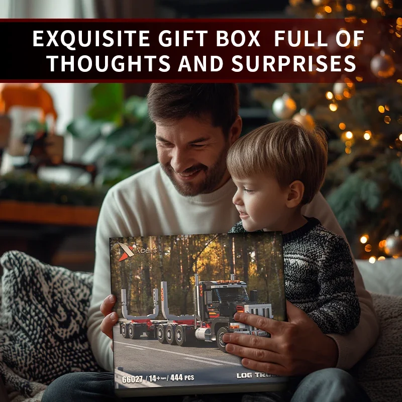 445 قطعة رأس شاحنة أمريكية اللبنات الخشب شاحنة نقل نموذج سيارة الطوب سطح المكتب الحلي الاطفال ألعاب تعليمية الهدايا