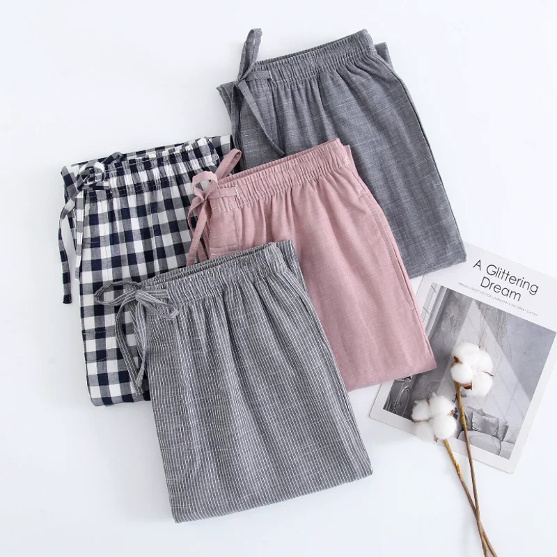 Spring Autumn Men 100%Cotton Pajama Pants Home Trousers Male Striped Sleep Bottoms Lounge Wear Sleeping Pants  Pijama Homme
