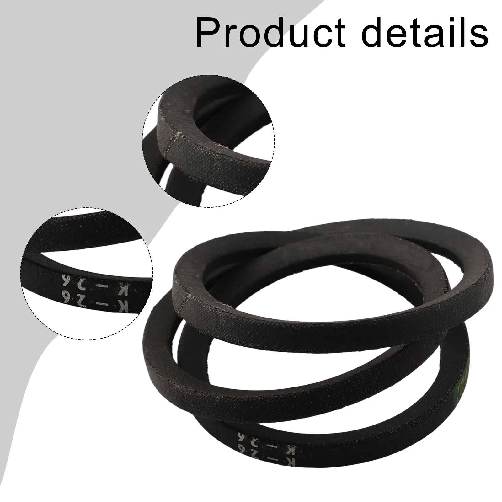 Drill Press Belt K26 V-Belt Easy Installation Good Elasticity Good Wear Resistance Excellent Stretch Performance