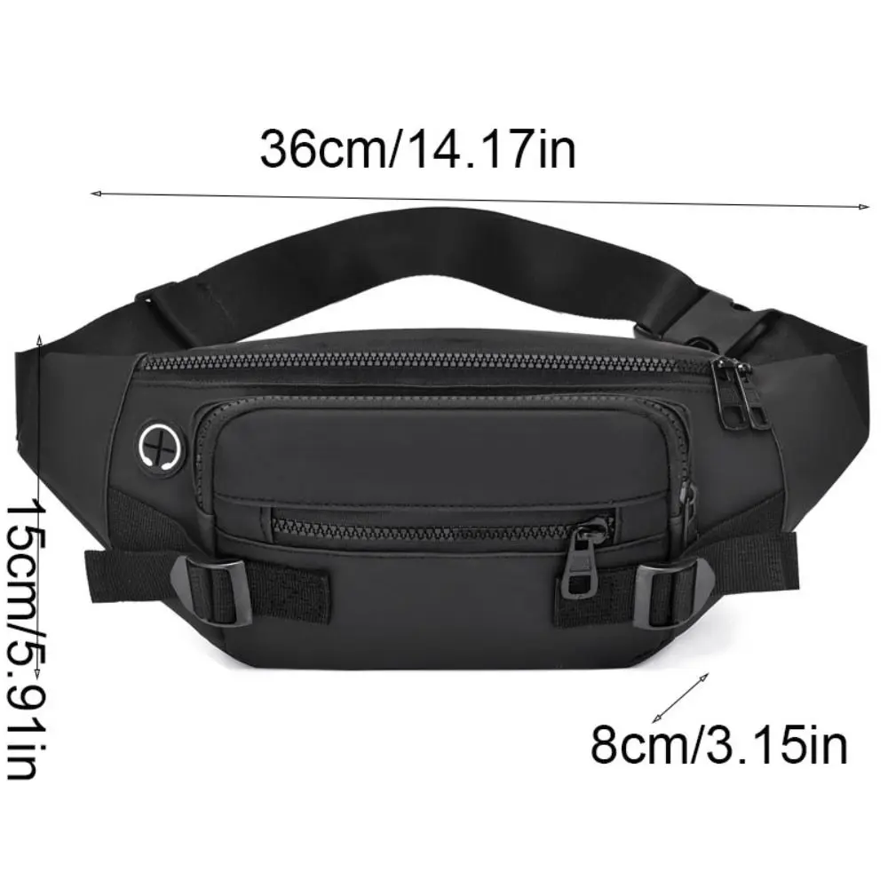 Versatile Oxford Cloth Men Waist Pack Multi-pocket Sling Chest Bag Single Shoulder Waterproof Fanny Pack Hiking