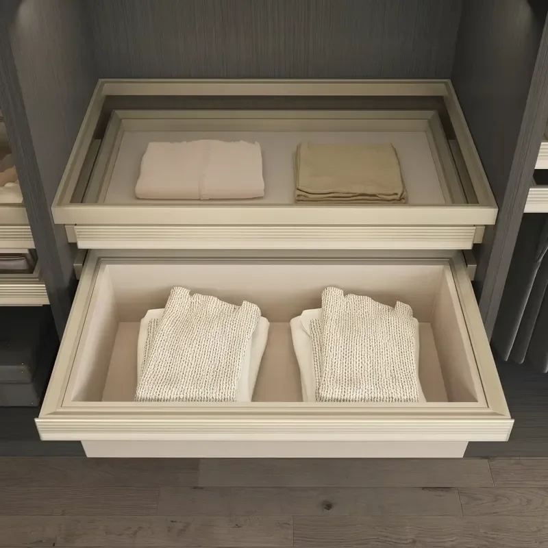 Large capacity modern metal storage basket with removable storage box, heavy duty wardrobe storage box for bedrooms, can
