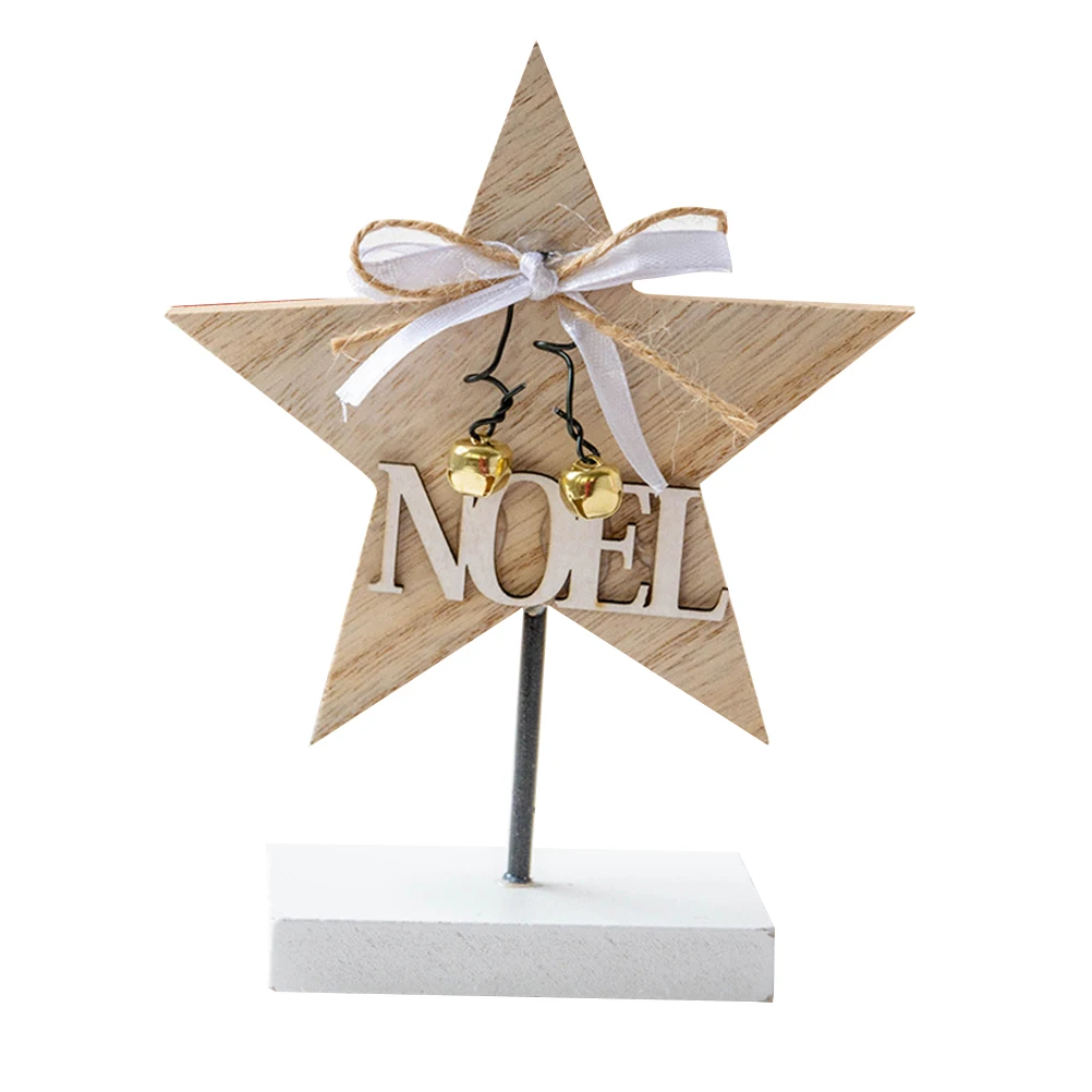 

Wooden Ornaments Christmas Supplies Desktop Xmas Guidepost Crafts Decorations for