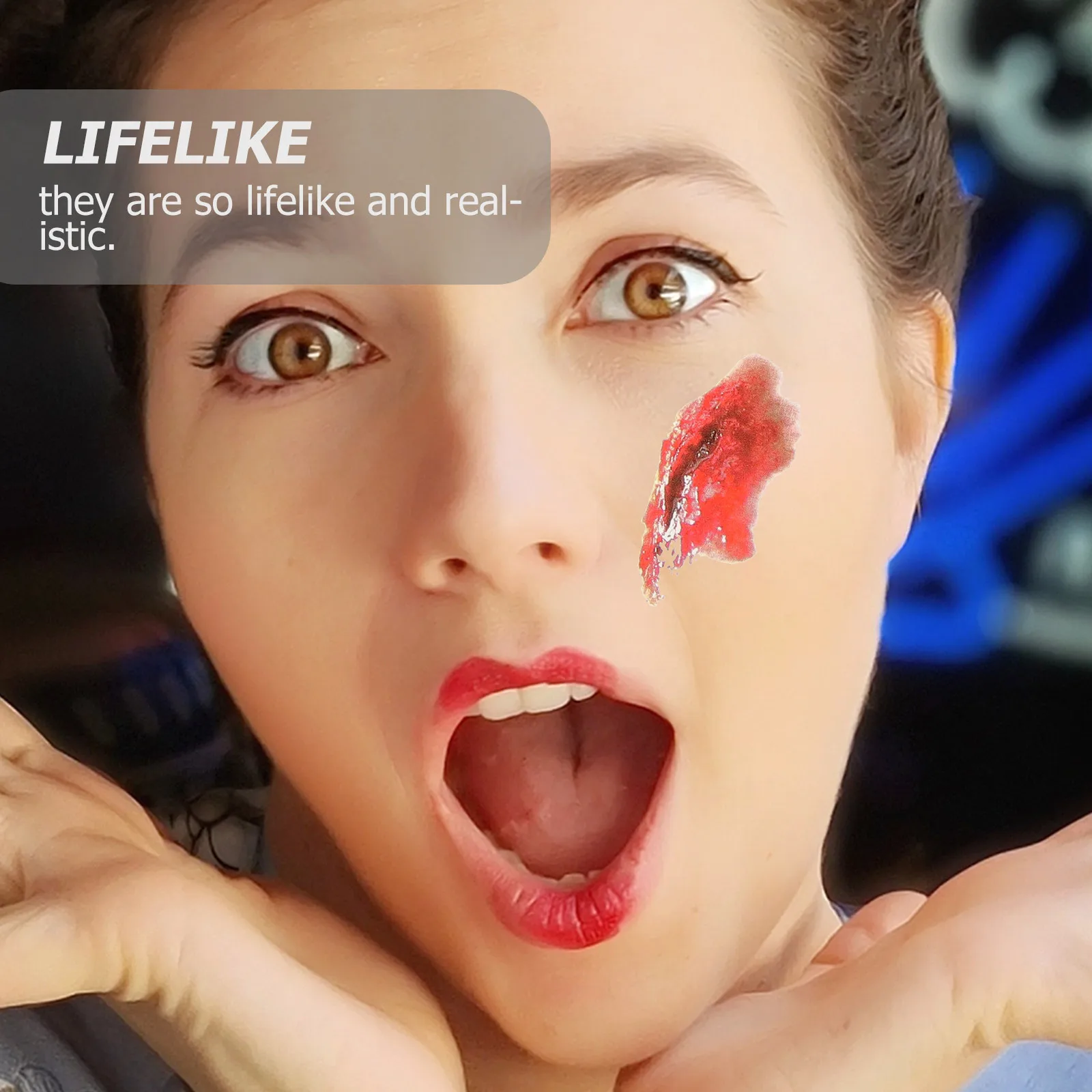 

40 шт., наклейки со шрамами на Хэллоуин, татуировки на лице, реалистичные наклейки на рану, временный макияж со шрамами для косплея, костюм для вечеринки