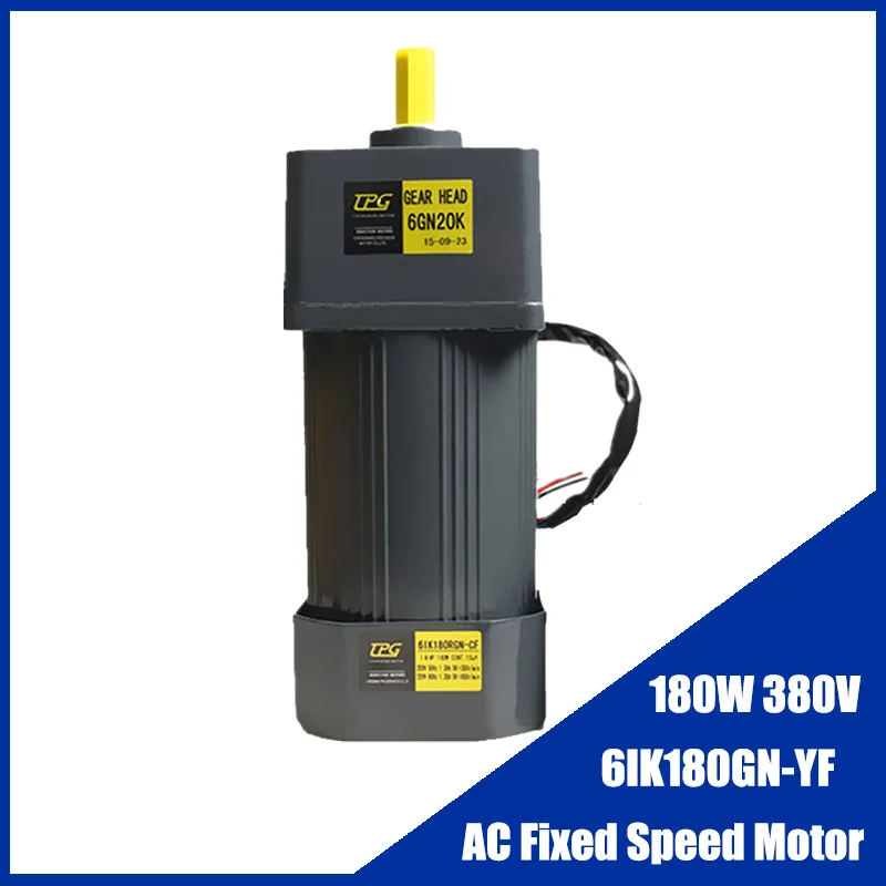 

180W 380V AC Gear Fixed Speed Motor 6IK180GN-YF Three Phase High Torque Deceleration Asynchronous Motor