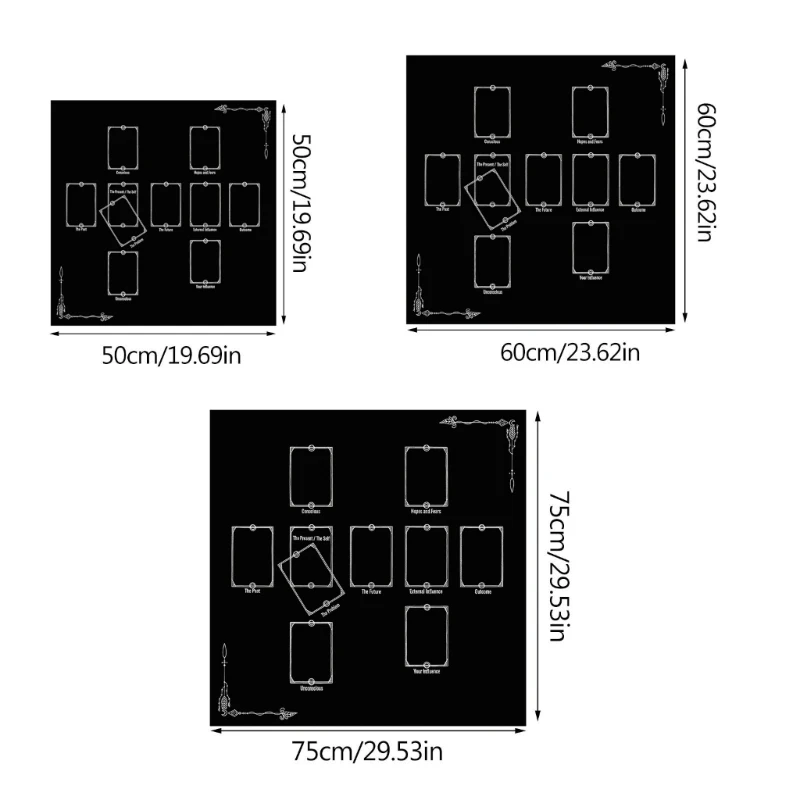 Brettspiel-Pad, astrologische Orakel-Tischdecke, Kartenmatte, Wahrsagerei-Tischdecke