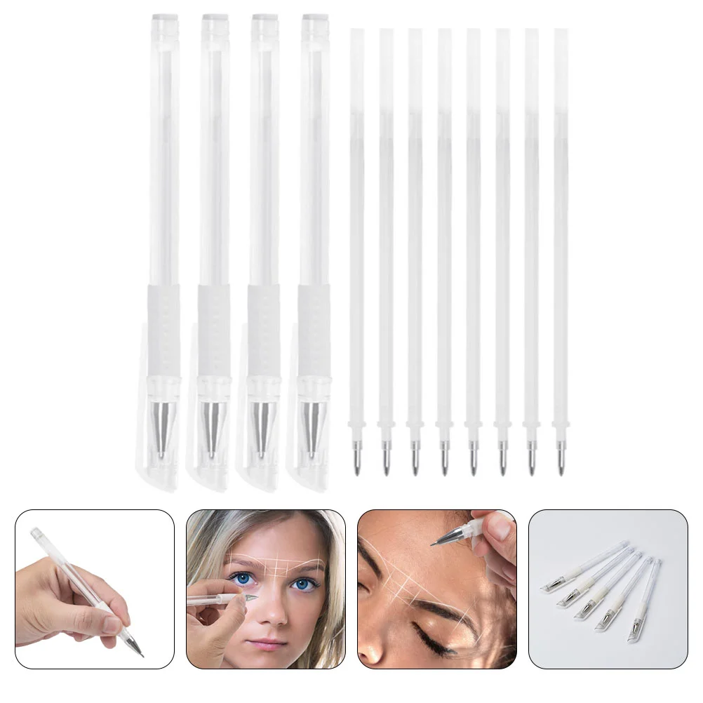 

Tattoo Marker Pen White Eyebrow Tattoos Make up Manual Position Simple Plastic Multifunctional Mapping Skin Tattooing Tool