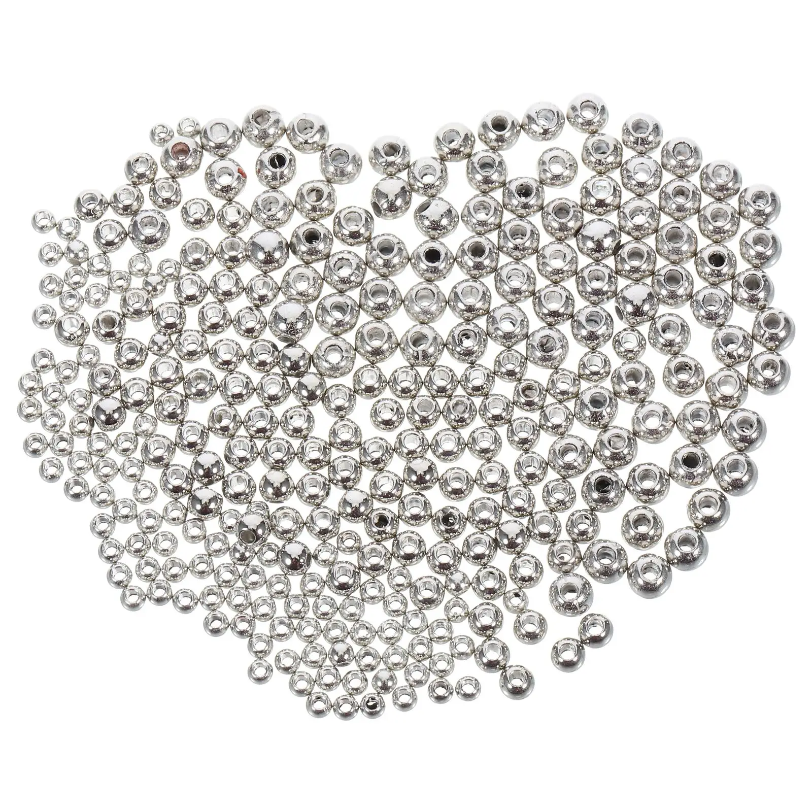 

300pcs Blocking 4mm Beads For Fishing Night Round Float 5mm Silver ABS Durable Round Float Fishing Line Accessories