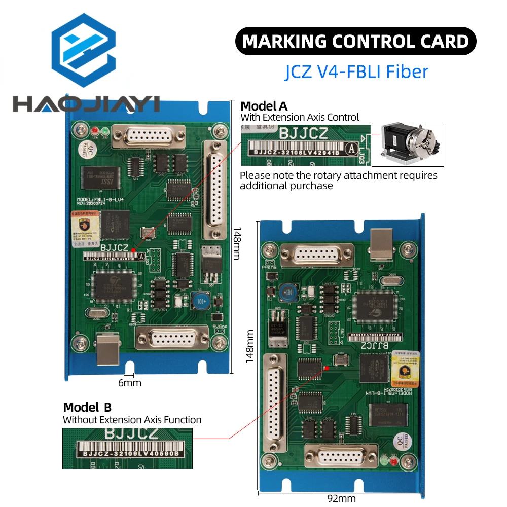 BJJCZ Laser Controller Card JCZ Control Board LMCV4-FIBER-M FBLI-B-LV4 Ezcad for Fiber Marking Machine IPG Raycus MAX