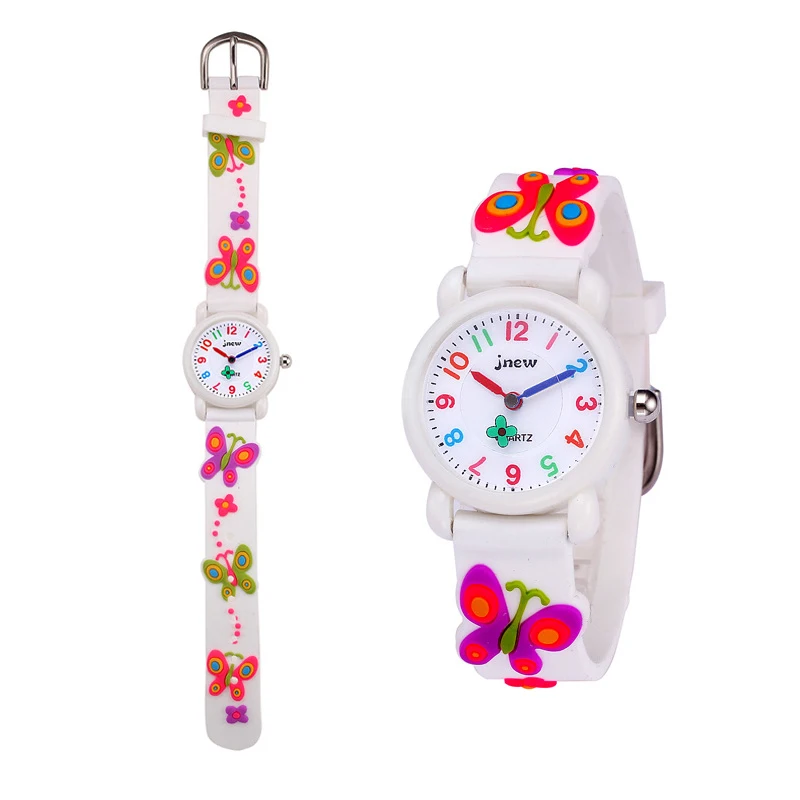 UTHAI C20 Children's 3D Cute Butterfly Cartoon Watch, Confortável, Impermeável, Escola Primária, Girls Meet Time, Relógios Infantis, Presente