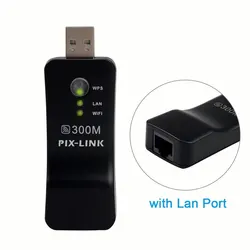 PIX-LINK UE01 300Mbps USB WIFI Repeater Signal Extender WPS AP Mode Wireless Amplifier For Smart TV Network Adapter