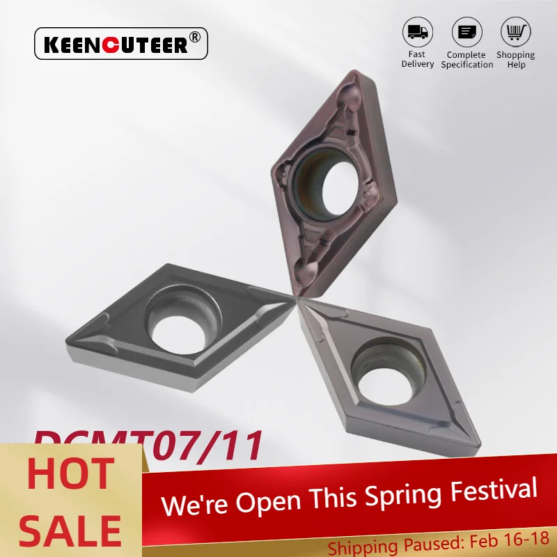 

Лезвие из нержавеющей стали DCMT DCMT07 DCMT11 YZ15TF YZ5018 YZ735, карбидная вставка для SDJCR/L, внешний токарный инструмент, резак, токарный станок с ЧПУ