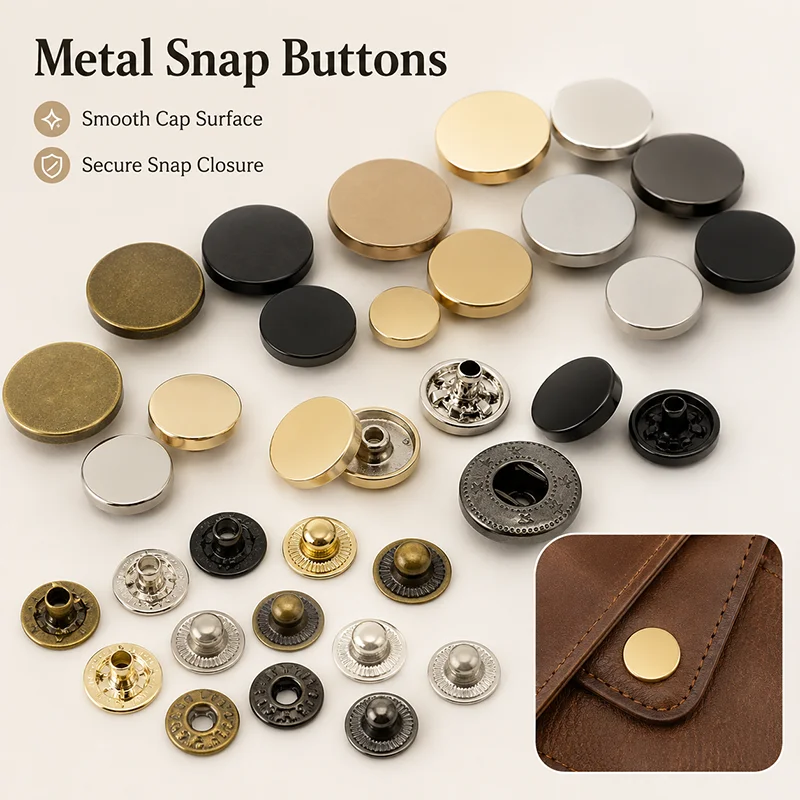 

20/50Sets 12-25mm Metal Snap Buttons Press Studs for Jacket Bag Leather Craft Clothing Decor Buckle DIY Hardware Accessory Parts