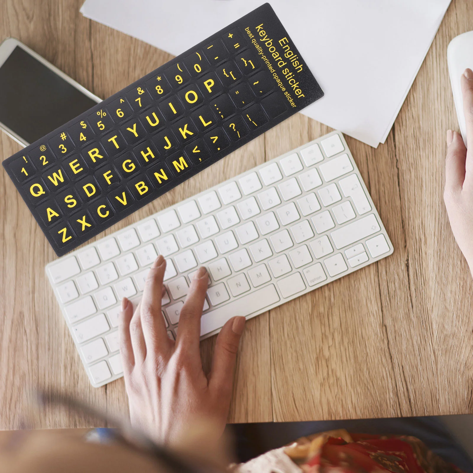 

6 Sheets Laptop Keyboard Stickers Matte Texture Fine Workmanship Universal English Letter Decals Keyboard Stickers