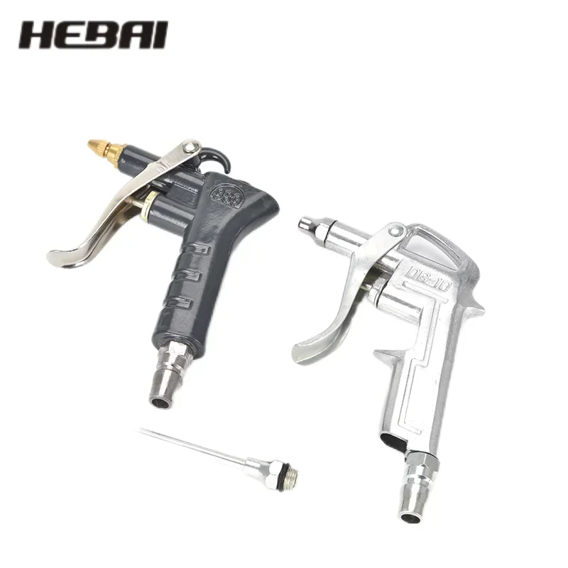 HEBAI Pneumatic Air Dust Blowing Gun 989AirBlowGun  Aluminum Air Dust Gun Angled Bent Nozzle Pistol Grip Pneumatic High Pressure