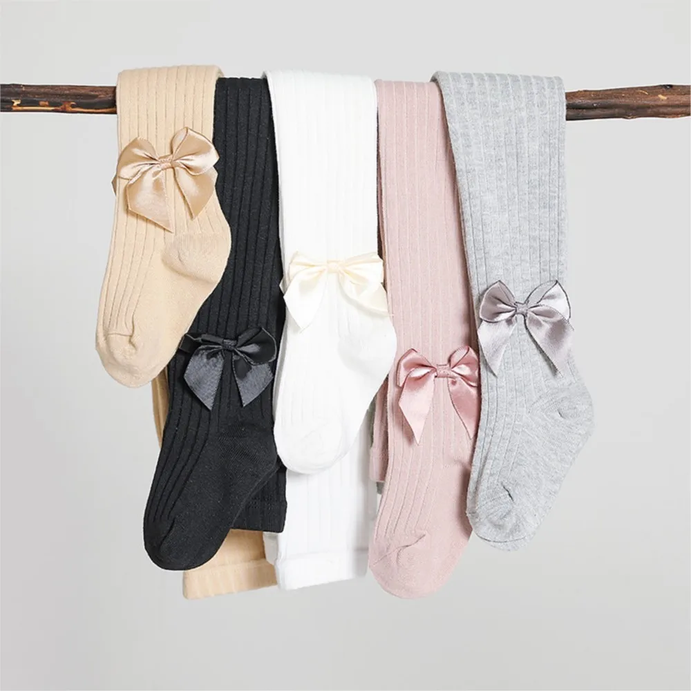 

newborn stocking outside period tights baby pantyhose girl bowknot big pp cotton tights of the babies knitted baby clothes