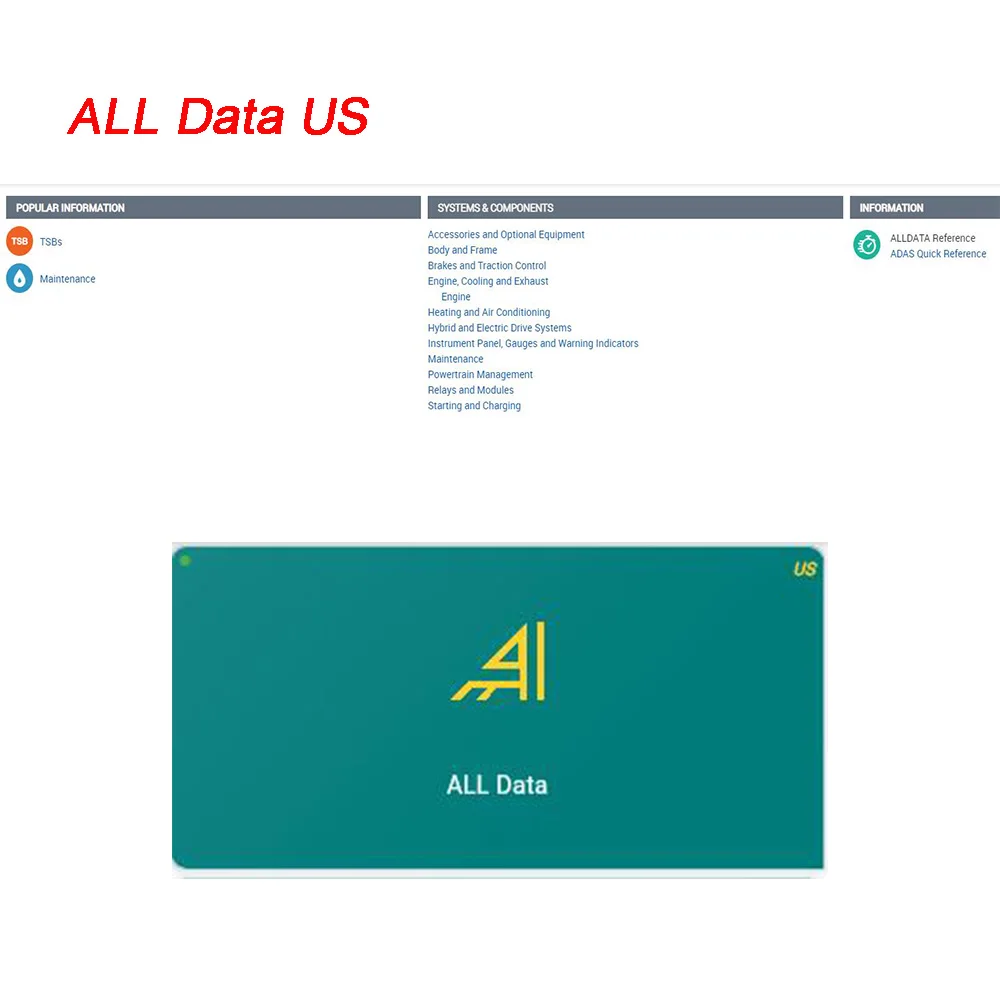 Alldata 2025 Newest Auto-data Full Version Online Software 5 in 1 Data Repair Diagram Software Auto data Haynes Pro Partslink24