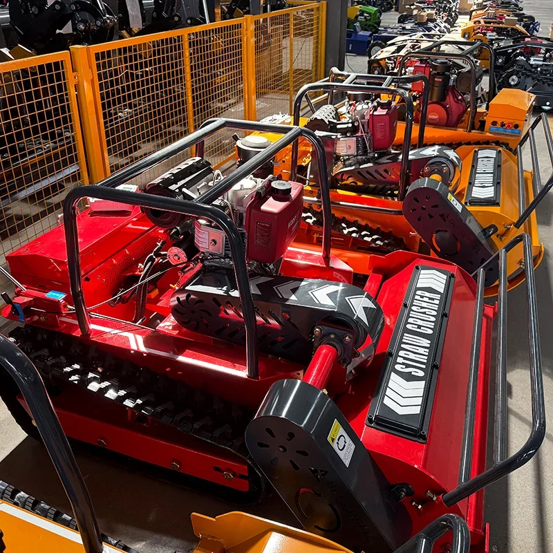 Customized 15HP Flail Mower  Engine Small  Grass Cutter Cutting Width 800mm/1000mm/1200mm Remote Control Crawler Lawn