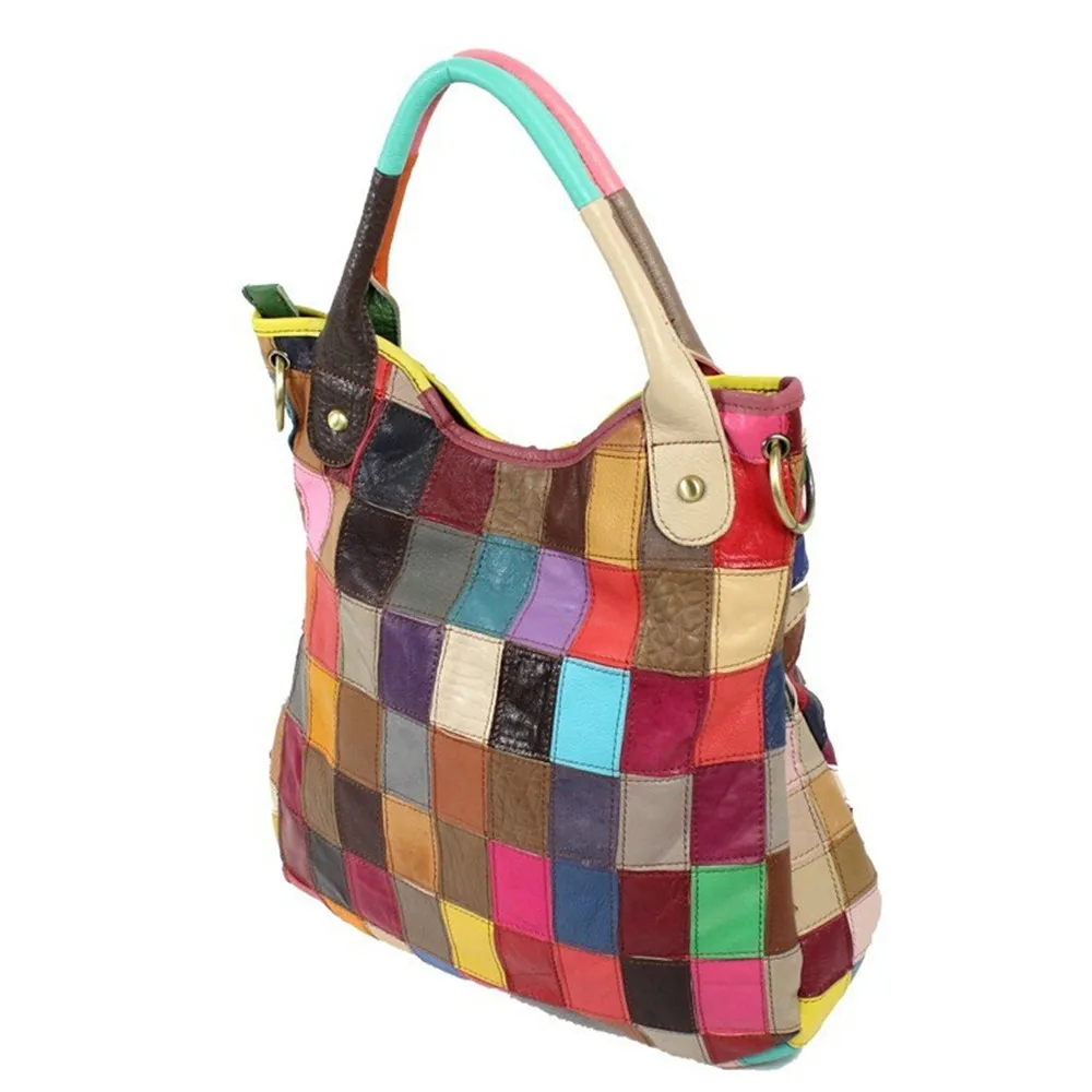 Designer Handbag Genuine Leather Bags Female Tote Bag Fashion Patchwork Handmade Handbags Large Real Leather Tote Bags Luxury