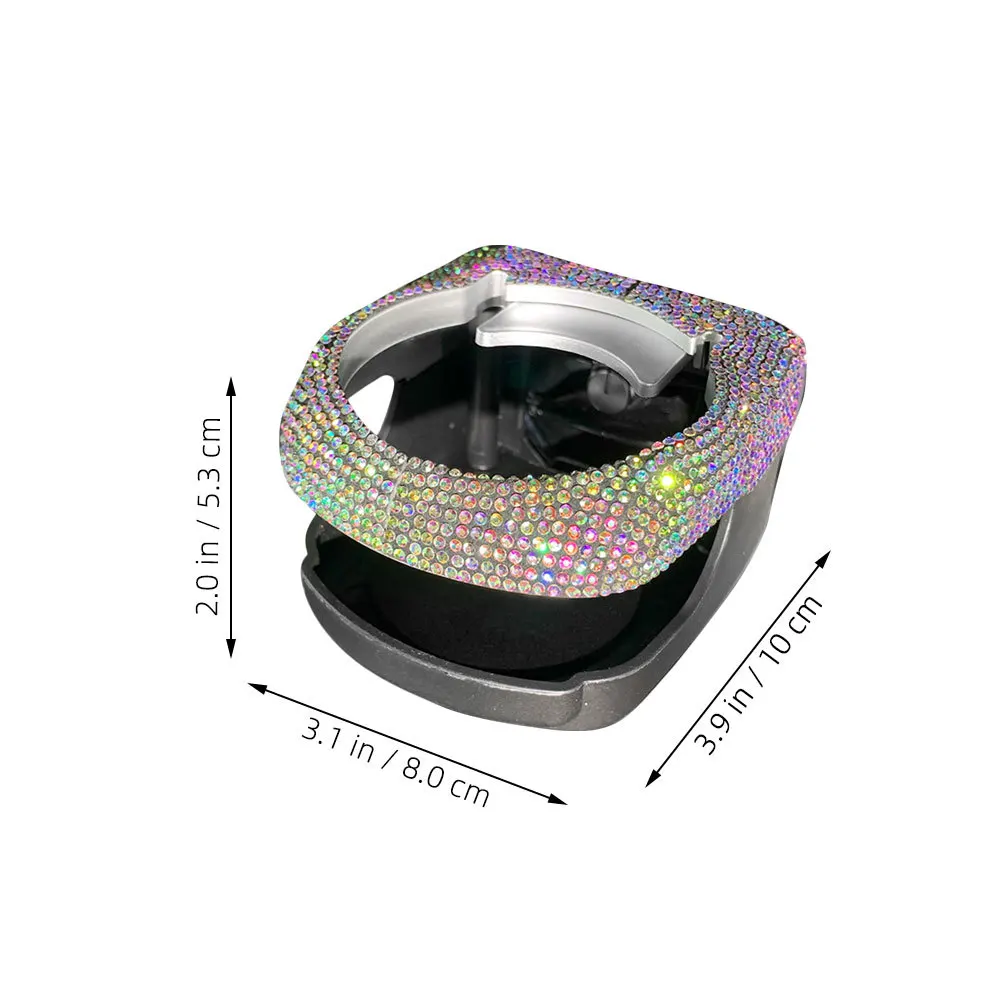 كوب سيارة لتنفيس الهواء زجاجة مياه عالمية حامل مشروبات السيارات الماس ديكور عمودي جبل حامل أكواب السيارات المستقر #6