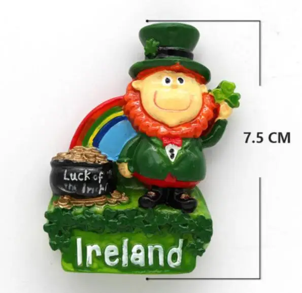 United Kingdom Dublin Ireland Scotland 3D Fridge Magnets Tourism Souvenirs Refrigerator Magnetic Stickers Home Decortion