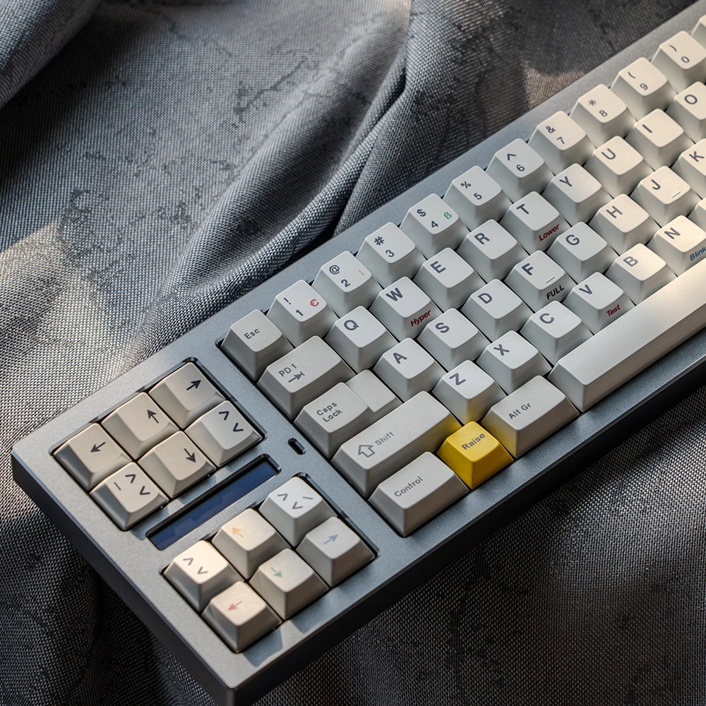 Imagem -03 - Cold White Conjunto Keycap Retro Pbt Personalizado Perfil Cereja Retro-minimalista Teclado Mecânico 68 84 96 104