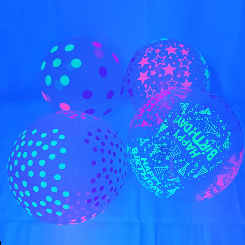 Neon-Party-Geschirr Tischdecken Becher Teller Banner Servietten Strohhalme Luftballons Neon-Glow Geburtstagsparty-Dekorationszubehör – Detail 2