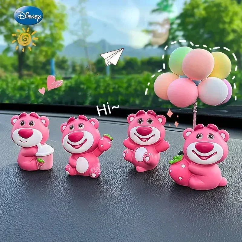 

Disney Strawberry Bear Car Interior Dashboard Car Accessories Cute Decorations Pink Accessories car hanging accessories
