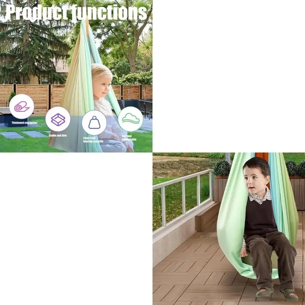 

PXPF Kids Children Hammock Swing Elastic Therapy Sensory Cwings с аксессуарами удобные крытые качание