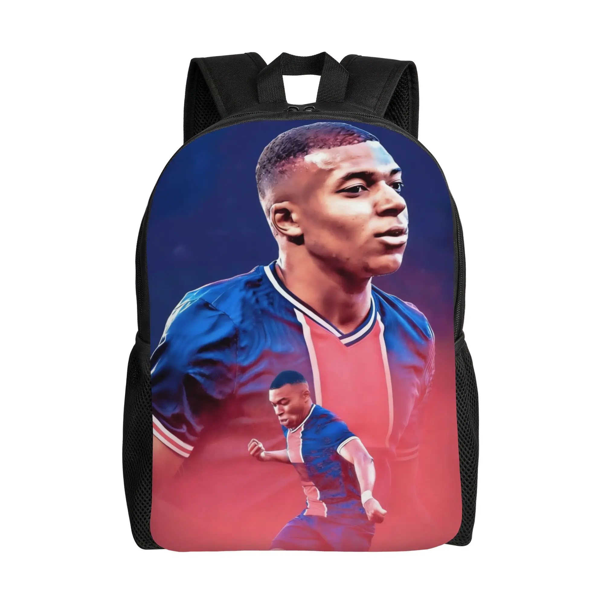 

M-Mbappes Casual Backpack Lightweight High School Hiking Travel Football Soccer Daypack for Men Women College Canvas Bags