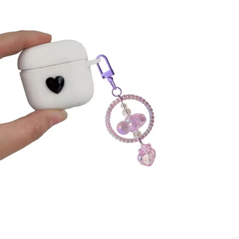 

K3KF милый брелок с облаком из бисера, акриловая Корона, брелок в форме сердца, женский рюкзак с подвеской, светящийся брелок