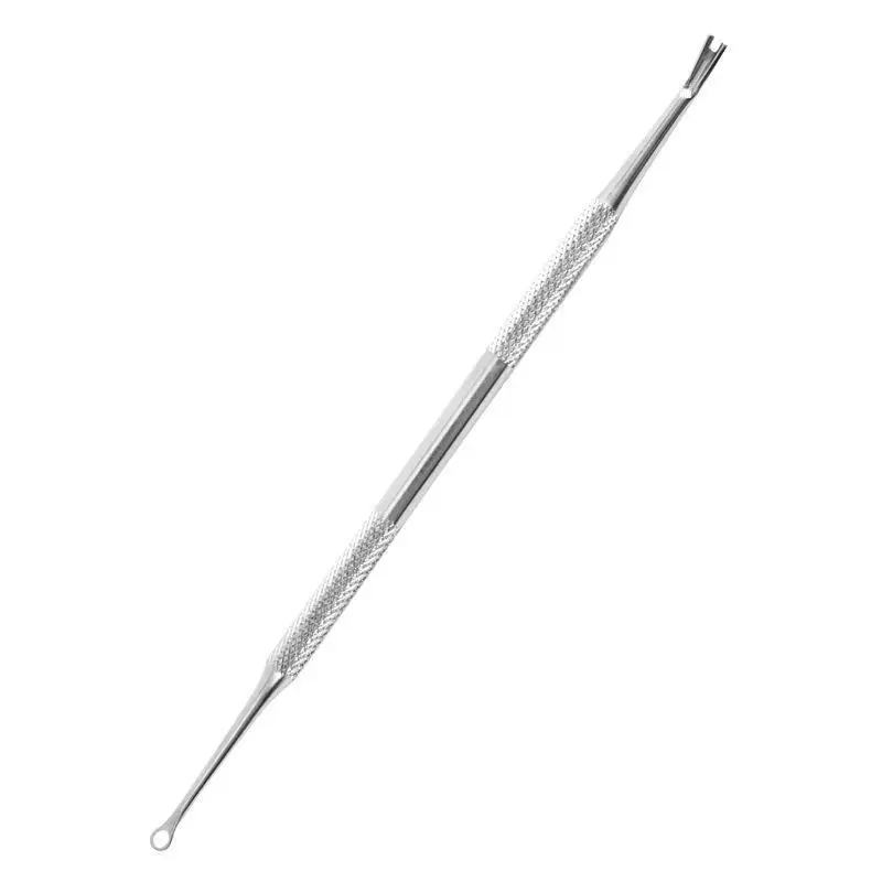 2-in-1 Stainless Steel Cuticle Pusher Scraper Portable Nail Grooming Tool for Travel Home DIY Manicure Nail Art