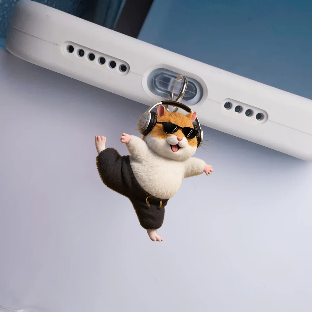 น่ารัก 2D แบนอะคริลิคแมวฝุ่นปลั๊กสําหรับ Iphone Connector และ Type-c รูปไข่ Connector การ์ตูนโทรศัพท์ปลั๊กฝุ่นจี้