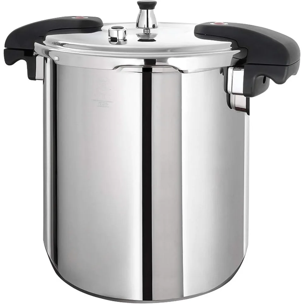 

Скороварка из нержавеющей стали 21Qt, большая Бытовая консервированная кастрюля с крышкой, легко моется, с любой поверхностью печки, скороварка