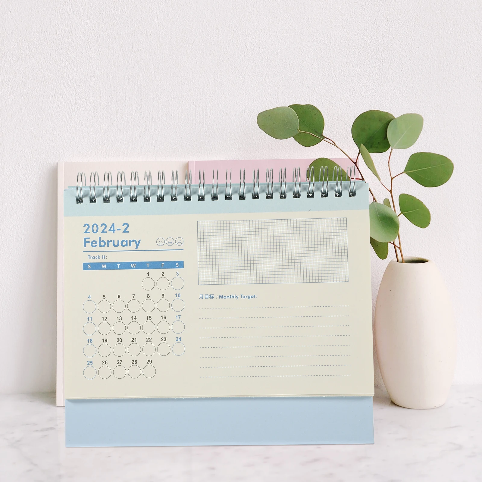 

Desktop Thick Paper Smooth Writing Daily Use Tabletop Desk Calendar For Office Home Decor Standing Calendar