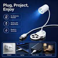Mini USB Galaxy Star Projector Light 360° Adjustable Night Light Atmosphere Lights For Bedroom Romantic Night Birthday Party Use 5